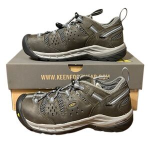 KEEN Women's Gray and Black Work Sneakers